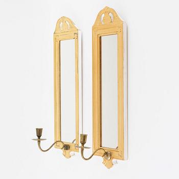 Spegellampetter, ett par, "Regnaholm", IKEA:s 1700-talsserie, 1990-tal.