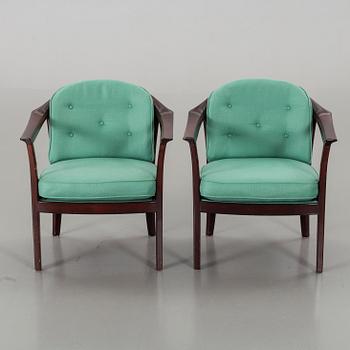 TWO ARMCHAIRS OF SYLVE STENQVIST, 1960/70s.
