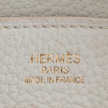 HERMÈS, a Tourillon clemence white handbag, "Birkin 35".