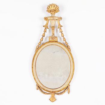 A Danish Louis XVI ' Liselund' mirror, late 18th century.