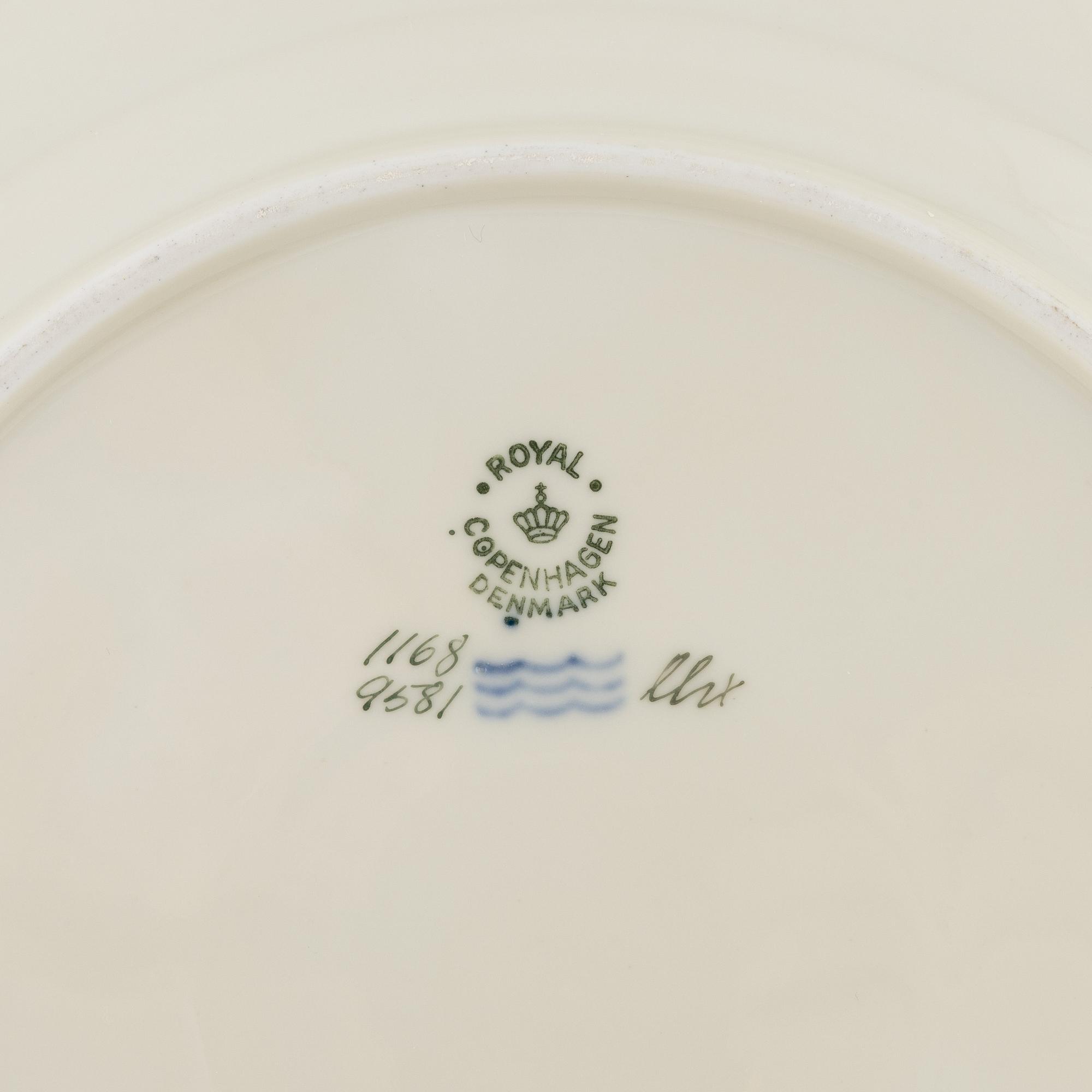 Royal Copenhagen, tallrikar, 11 st, porslin, "Fauna Danica".