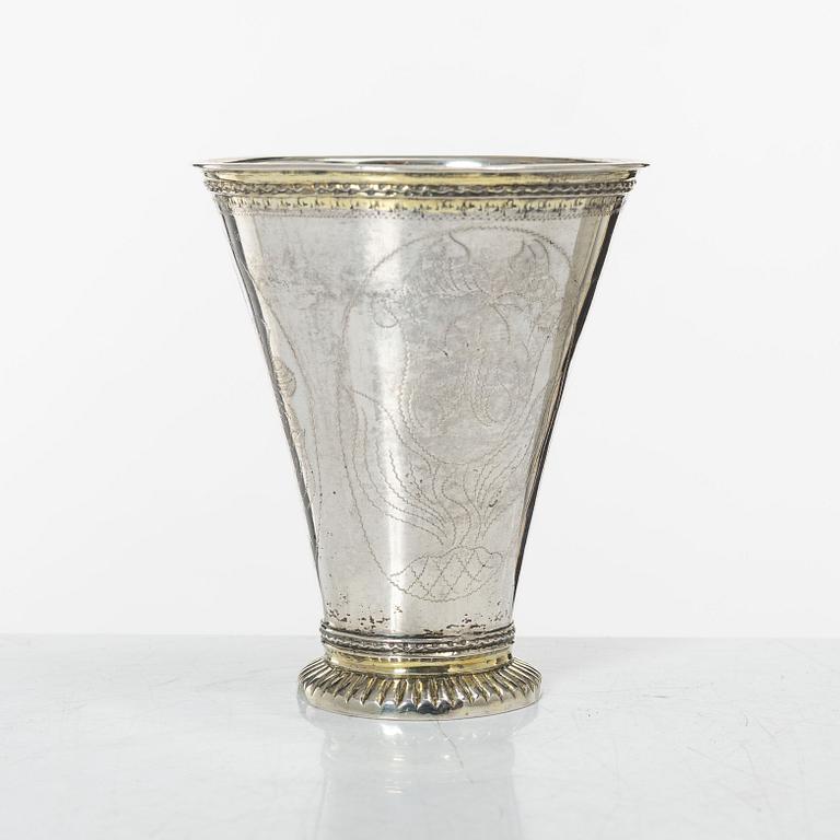 Christoffer Baumann, cup, silver, Hudiksvall 1791.