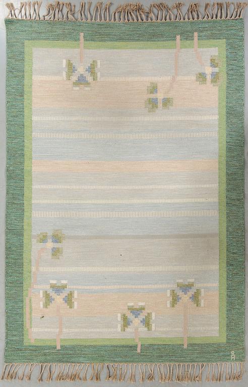 FLAT WEAVE. "Vårblom". Signed Å (Anna Johanna Ångström), Axeco, ca 280 x 195 cm.