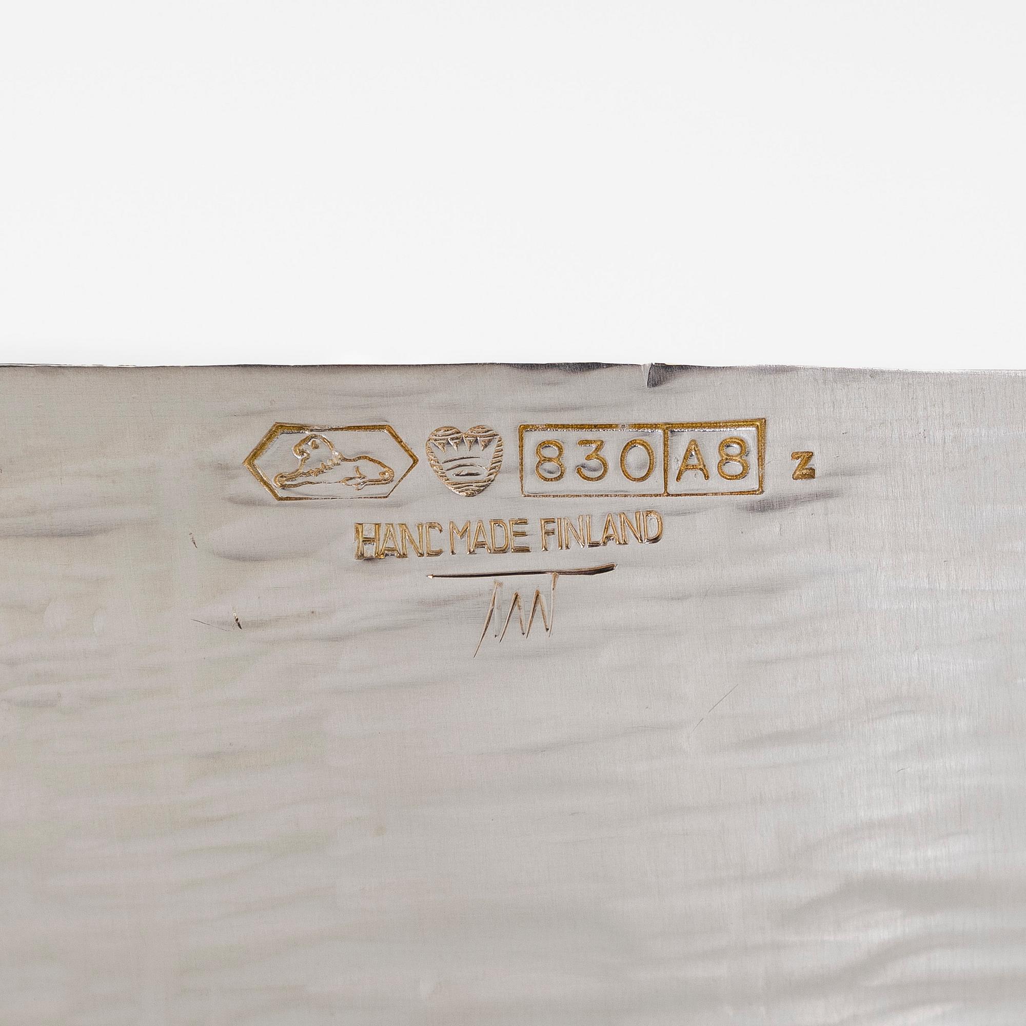 Tapio Wirkkala, skål, silver, TW 243, Kultakeskus, Tavastehus 1978.