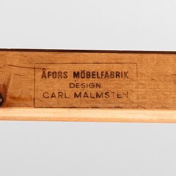 Carl Malmsten, Dining table with 2 armchairs and 6 chairs, 'Ambassador', Åfors Möbelfabrik, second half of the 20th century.
