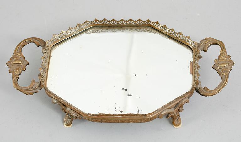 SPEGELBRICKA, mässing, 1800-tal.