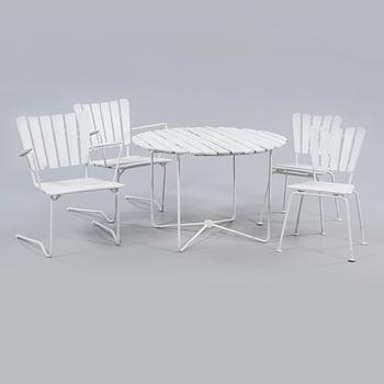 TRÄDGÅRDSGRUPP, 5 delar, 1900-talets andra hälft.