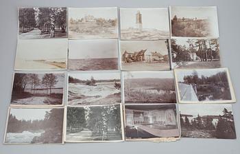 VALOKUVIA, 65 kpl, ja SINIVEDOKSIA, 47 kpl, Suomi 1900-luvun alku.