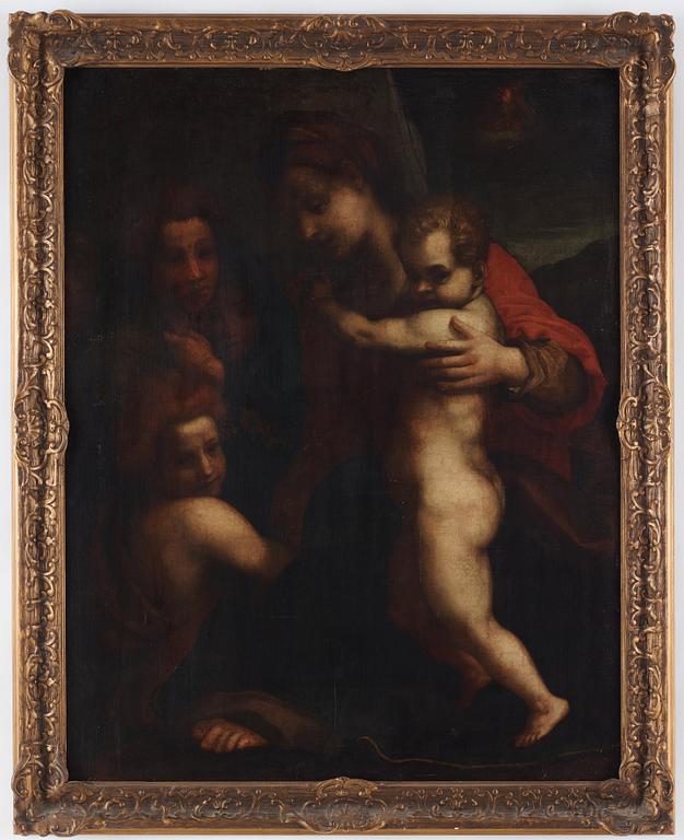 Antonio Allegri Correggio In the manner of the artist, The Madonna and Child with the Infant Saint John the Baptist.
