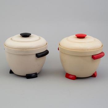 Three icebuckets, Thermos  Westbend, mid 20th century.