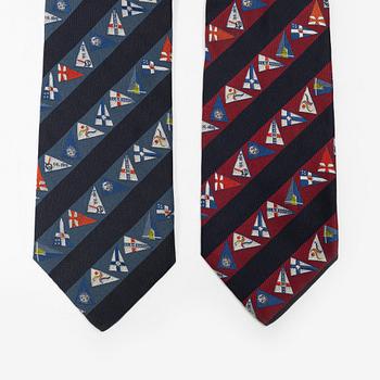 Louis Vuitton, ties, 2 pcs, "Americas Cup".