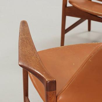 Ib Kofod-Larsen, fåtöljer, ett par "Holte", OPE Möbler, 1950-60-tal.