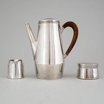 RAY URBAN, Stockholm 1962, Kaffeservis, 3 delar, silver 925/1000.