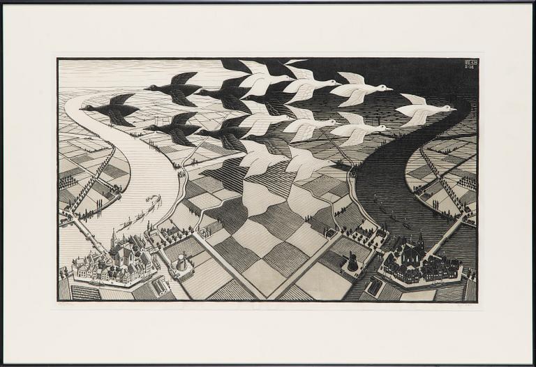 Maurits Cornelis Escher, "Day and Night".