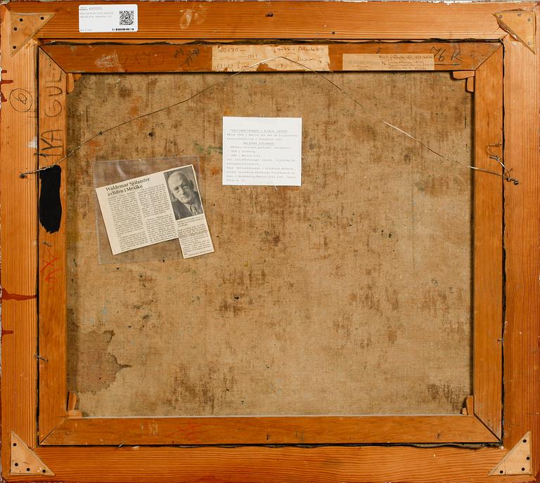 WALDEMAR SJÖLANDER, olja på duk, signerad.