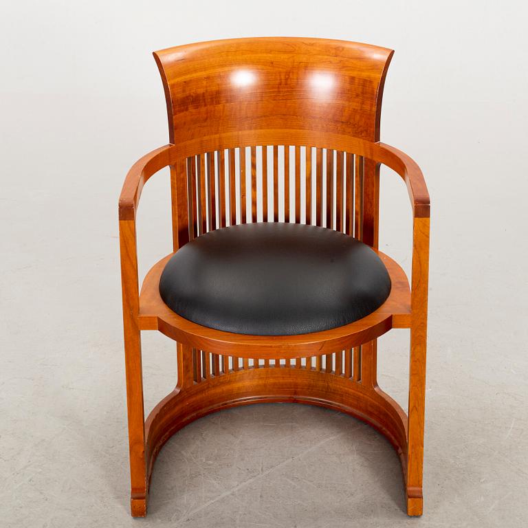 FRANK LLOYD WRIGHT, "Barrel Chair" model no 606, Cassina 1986.