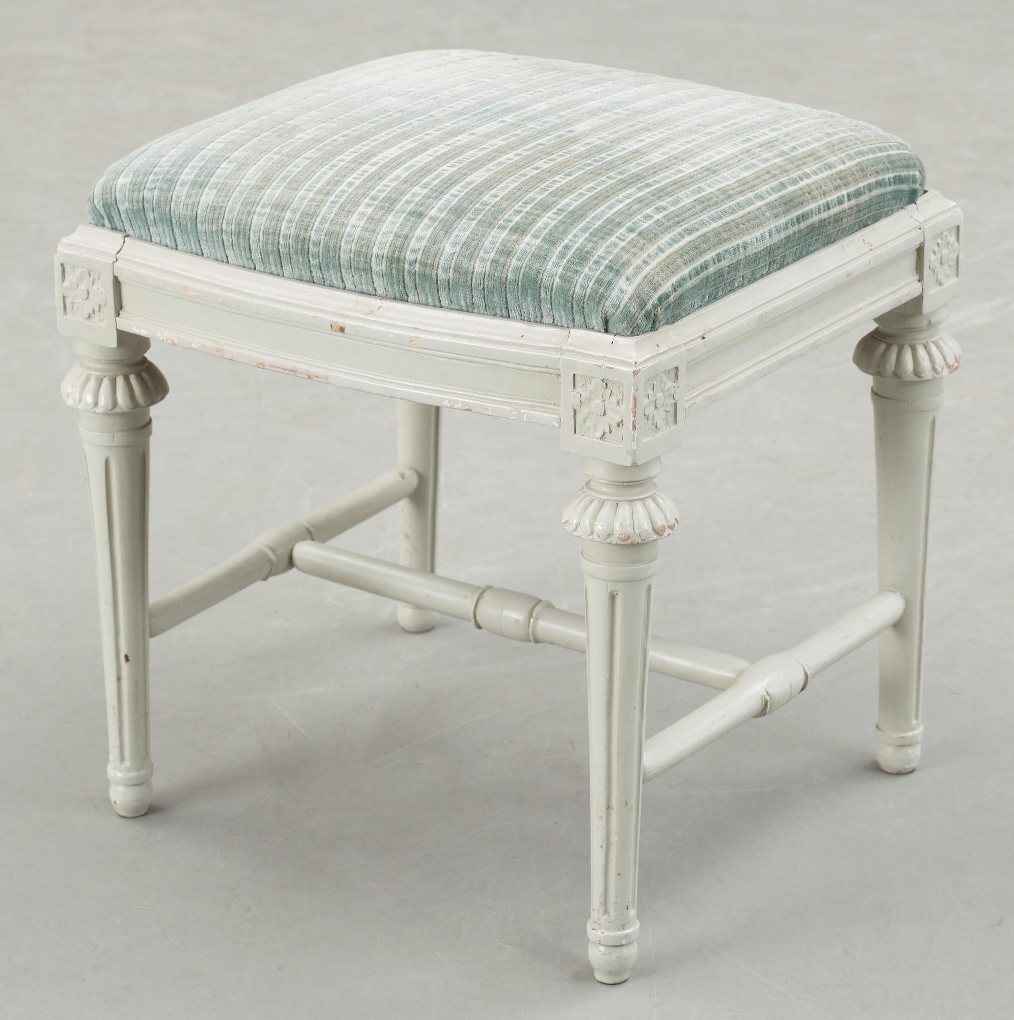 TABURETT, gustaviansk, 1700-tal.