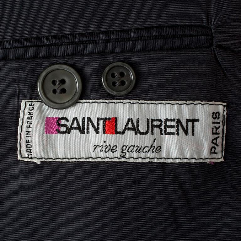 YVES SAINT LAURENT, a grey velvet jacket, 1970s.