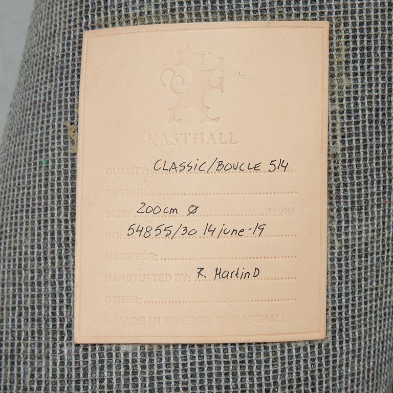 Gunilla Lagerhem Ullberg,  Matta, "Classic / Boucle 514", Kasthall, diameter, ca 200 cm.