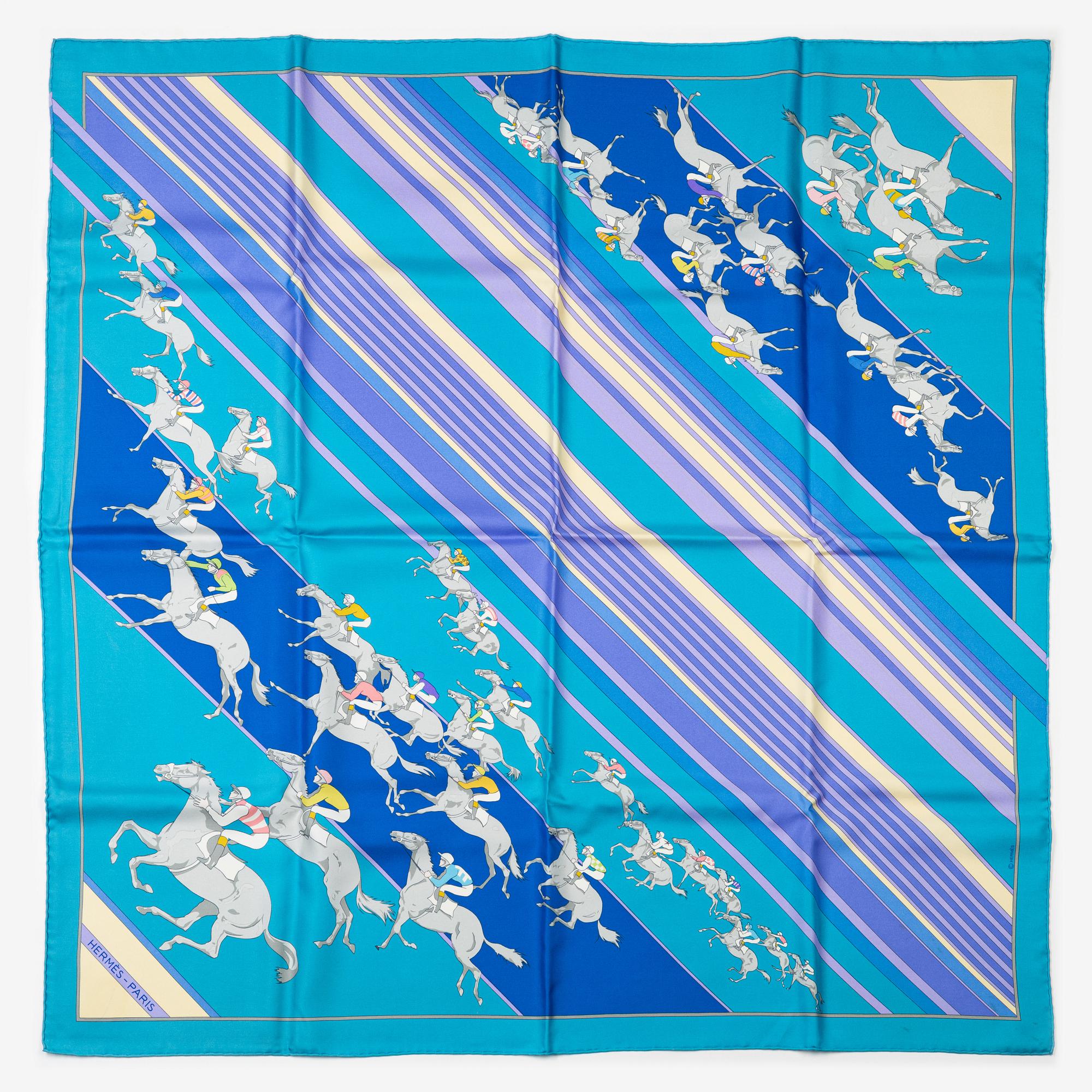 Hermès, scarf, "Les Courses".