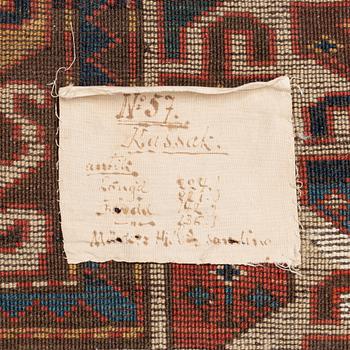 An antique Borchalou Kazak rug, south Caucasus, c. 227 x 137 cm.
