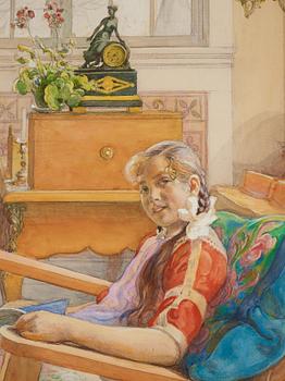 Carl Larsson, "Hattprovningen".