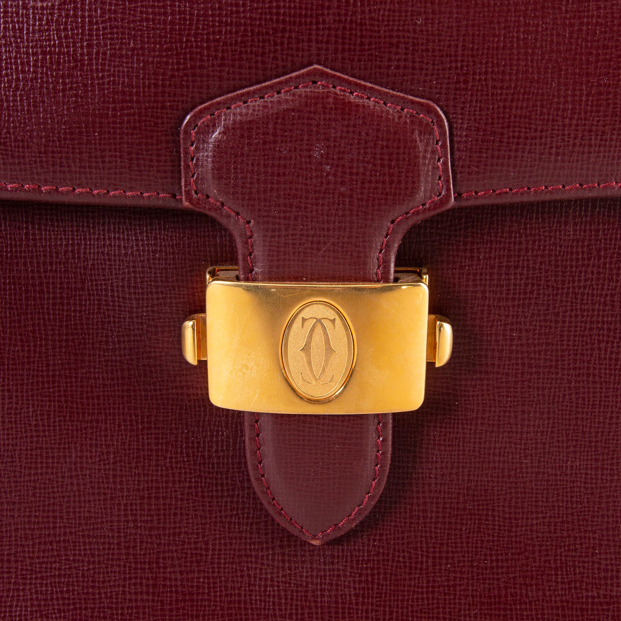 A Cartier leather briefcase.