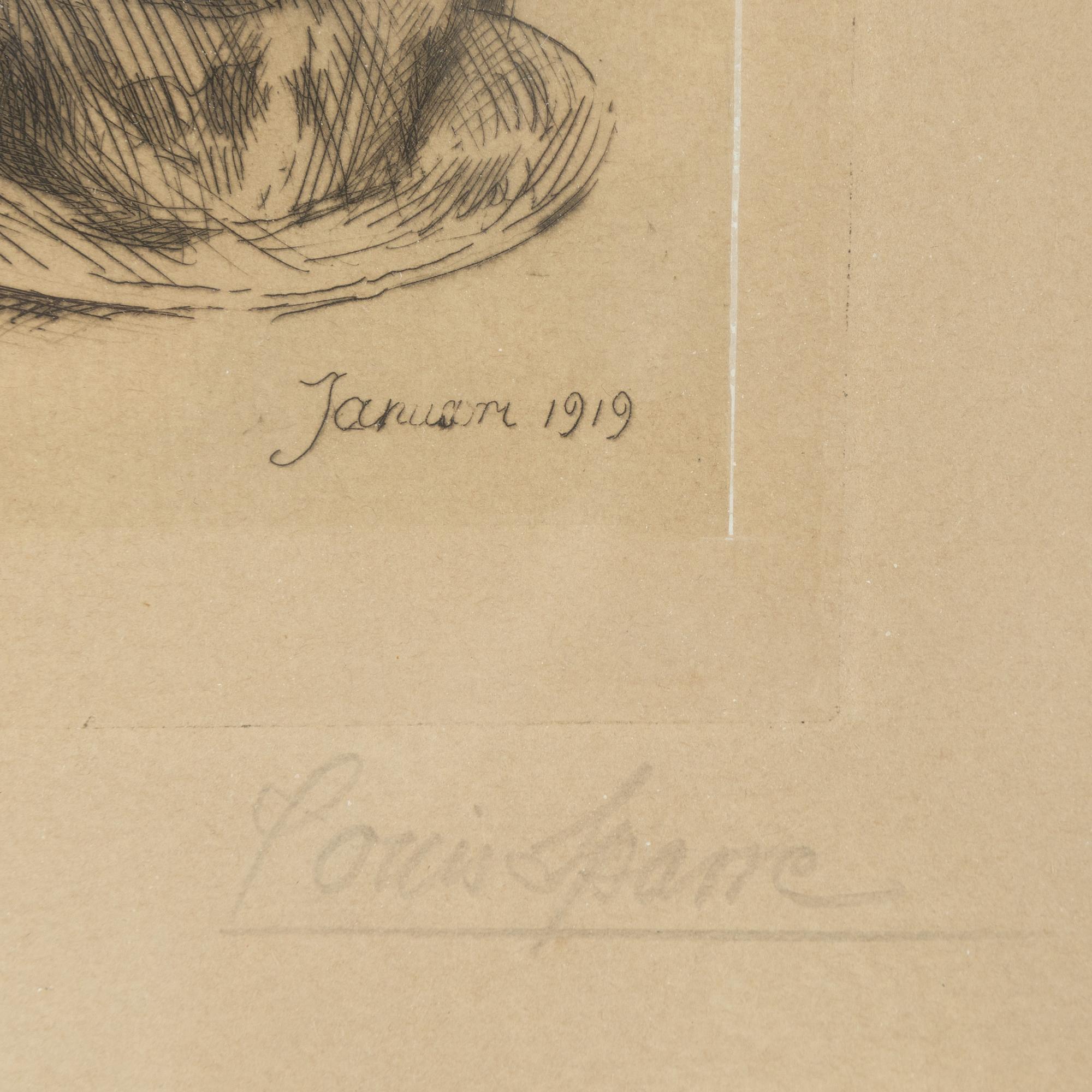 Louis Sparre, etching, 1919, signed 24(75.