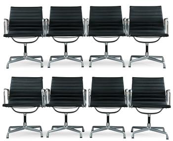 Charles & Ray Eames, A SET OF EIGHT CHAIRS.