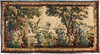 A TAPESTRY, tapestry weave, ca 271 x 500,5 cm, Aubusson, France 18th century, after Oudry.