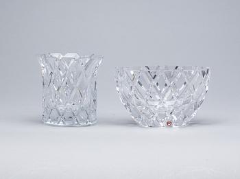 SKÅLAR, 2 st, glas, "Sofiero", Gunnar Cyrén, Orrefors.