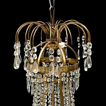 A late gustavian style chandelier, early 20th century.
