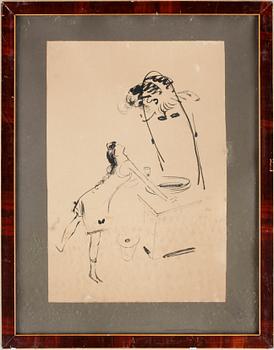 ADOLF HALLMAN, teckningar, 7 st.