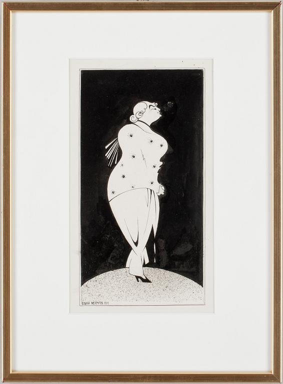EINAR NERMAN, tusch. Sign o dat 1914.