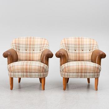 A pair of easy chairs,, Jio furniture, Jönköping, second half of the 20th century.