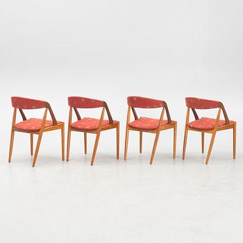 Kai Kristiansen, chairs, 4 pcs, "Pige/T21", Denmark, 1950s/60s.