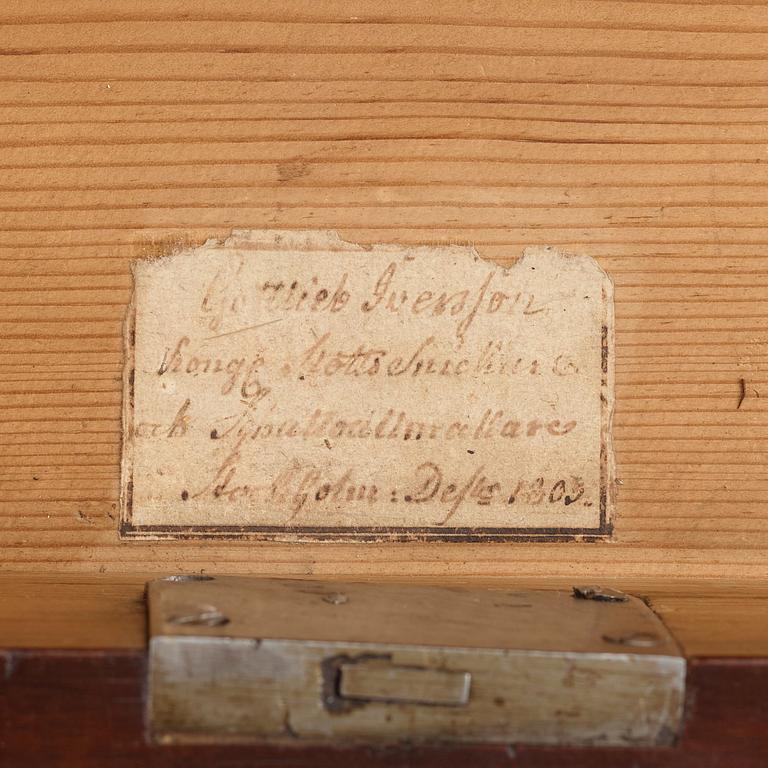 KLAFFBORD, ett par, av Gottlieb Iwersson 1803, sengustavianska.