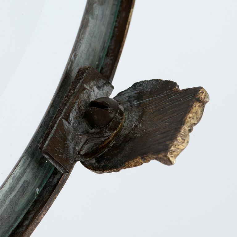 BRICKA, brons samt glas, möjligen Frankrike 1800-talets slut.