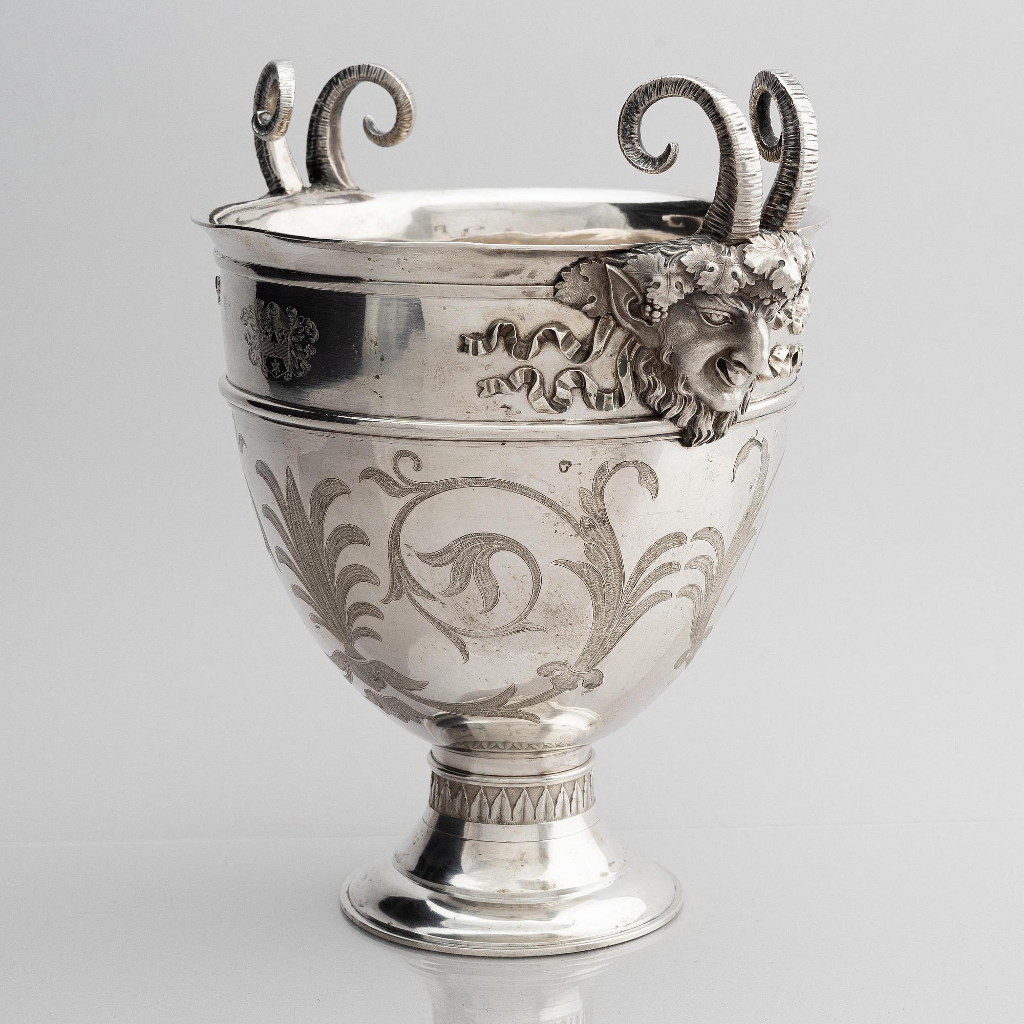 A pair of Swedish 18th century silver wine coolers, marks of Pehr Zethelius, Stockholm 1793.