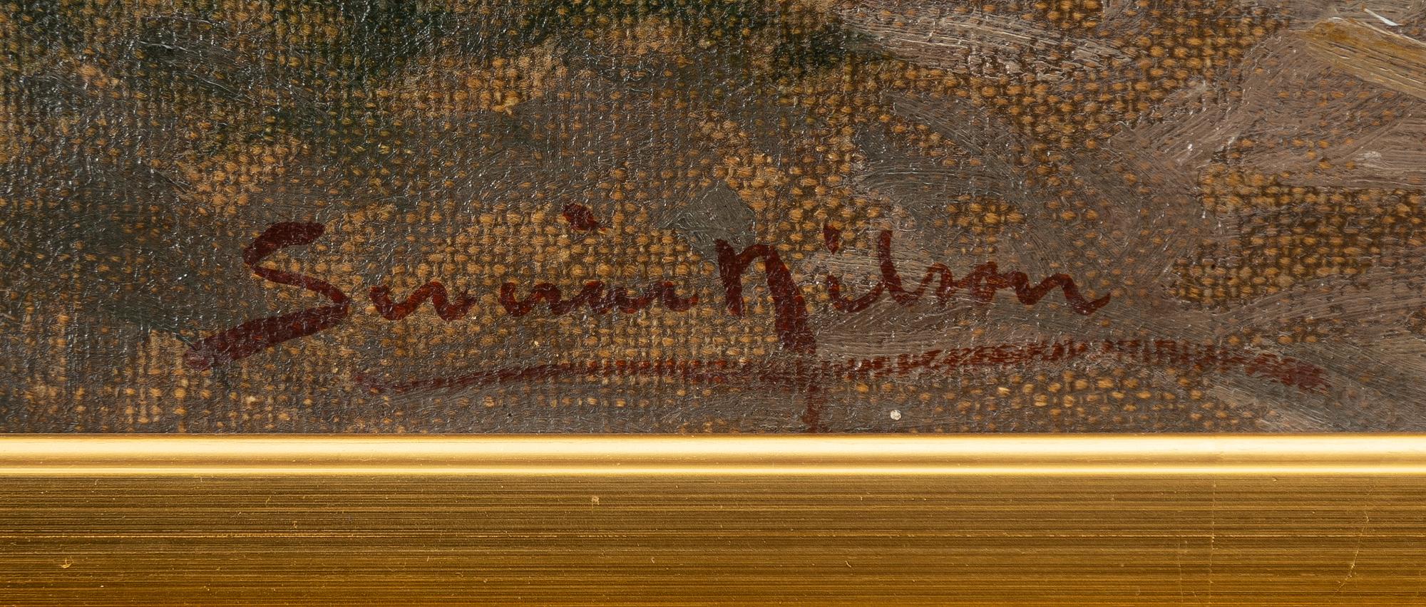 Severin Nilson, Outside the cottage.