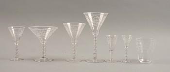 GLASSERVISDELAR, 70 st. "Molnet", Simon Gate, Orrefors.