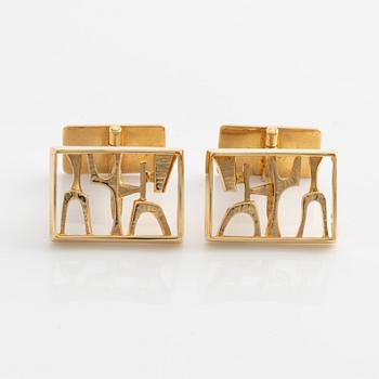 Robbert, cufflinks, a pair, 18K gold.