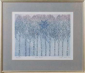 INARI KROHN, etching, signed and dated 2003.