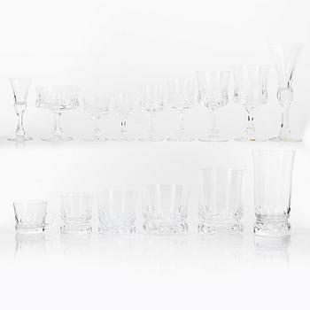 Göran Wärff, a 46-piece 'Prince' glass service, Kosta, Sweden.