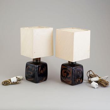 A pair of table lamps "Sultan" by Carl-Harry Stålhane for Rörstrand, 1960´s/70´s.