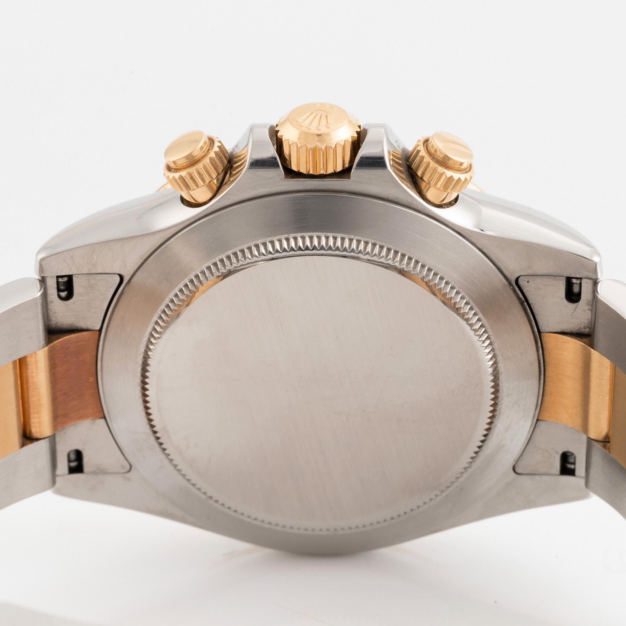 Rolex, Cosmograph, Daytona, "Arabic Racing Panda Dial", wristwatch. 40 mm.
