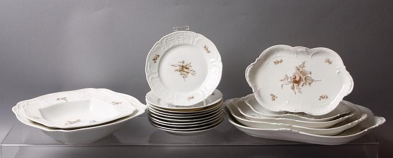 MATSERVIS, 55 delar, porslin, "Sanssouci", Rosenthal, 1900-tal.