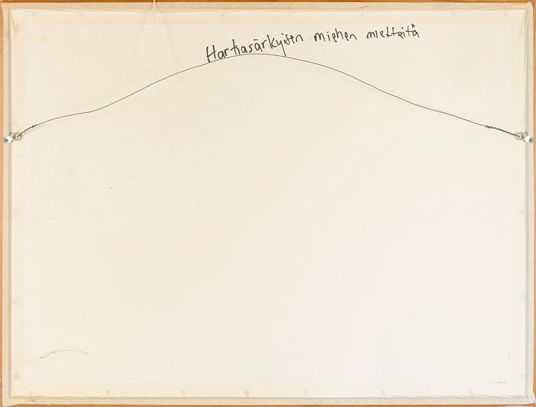 Timo Jakola, "Hartiasärkyisen miehen mietteitä" (Tankar av en man med axelsmärtor).