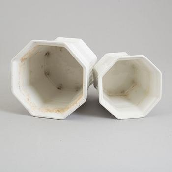 PRINS EUGEN, six porcelain 'Waldemarsudde' flower pots, Gustavsberg.