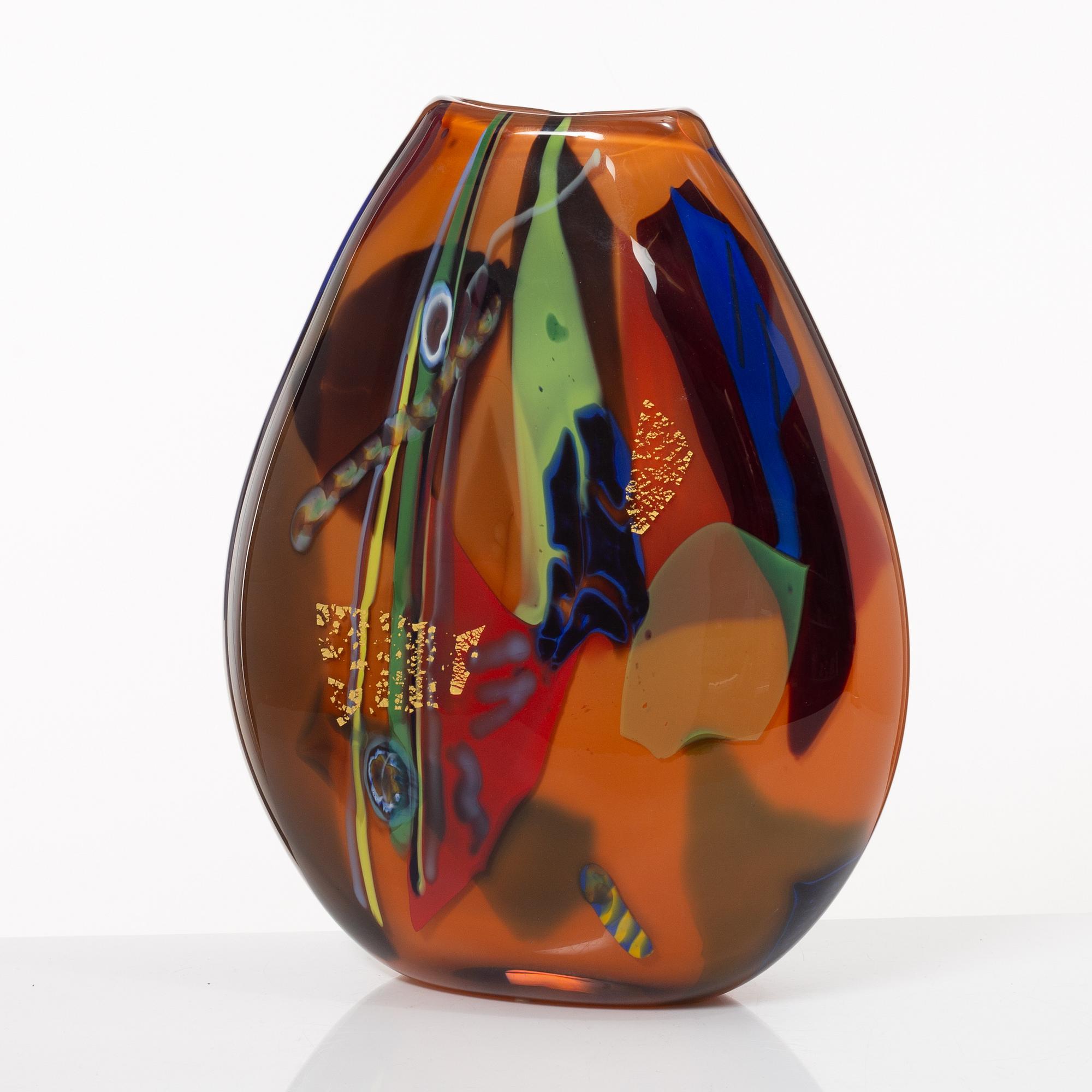 Jan-Erik Ritzman, a vase, glass, Transjö, 1991.